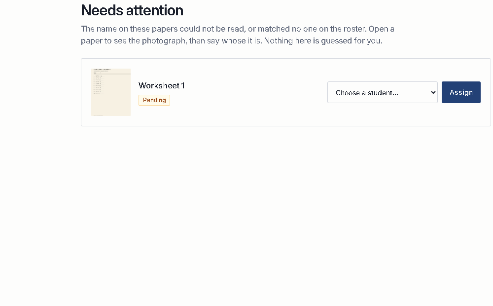 Needs attention